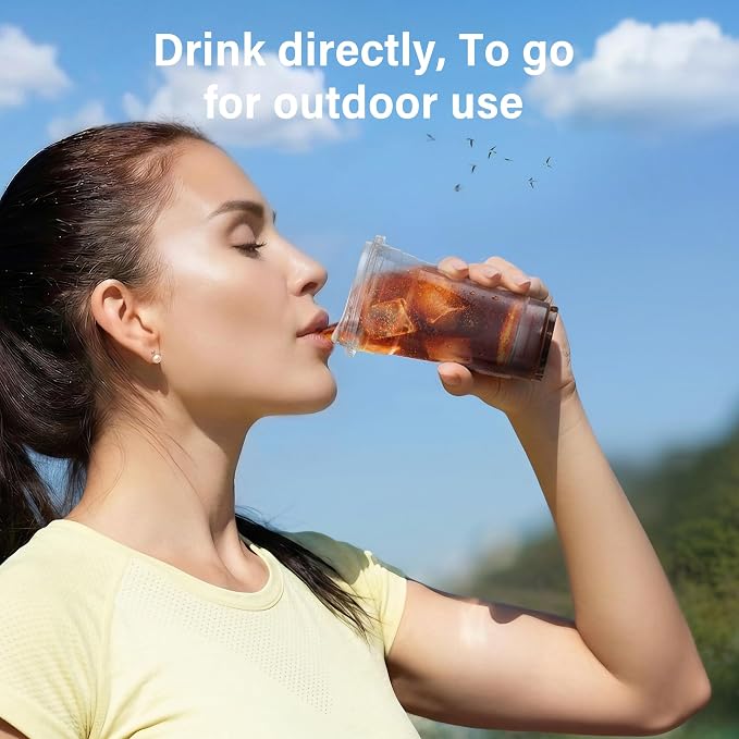 100 Pack - 16 oz Ratio Lines Iced Coffee Cups - Image 5