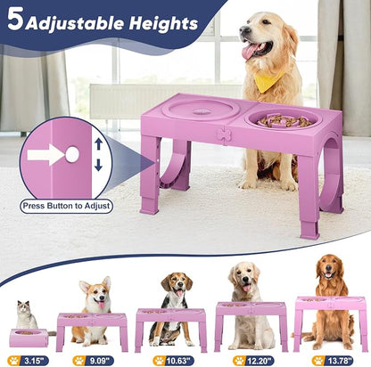 XIAZ Elevated Dog Bowls Large Breed Raised Dogs Bowl Stand Large/Medium Sized - Image 2