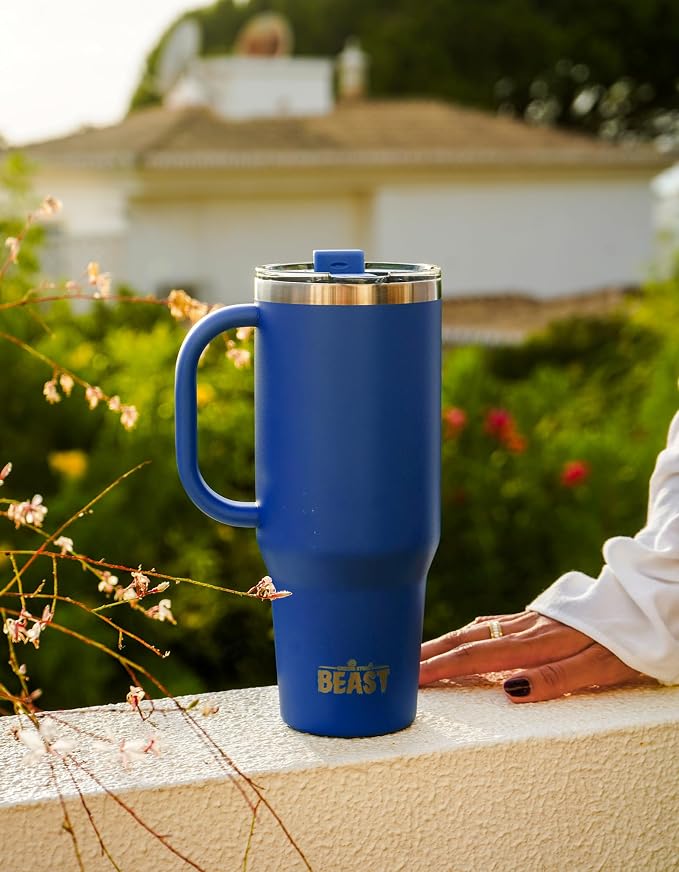Beast 50 oz Tumbler with Handle Stainless Steel Vacuum Insulated Coffee Ice Cup - Image 8