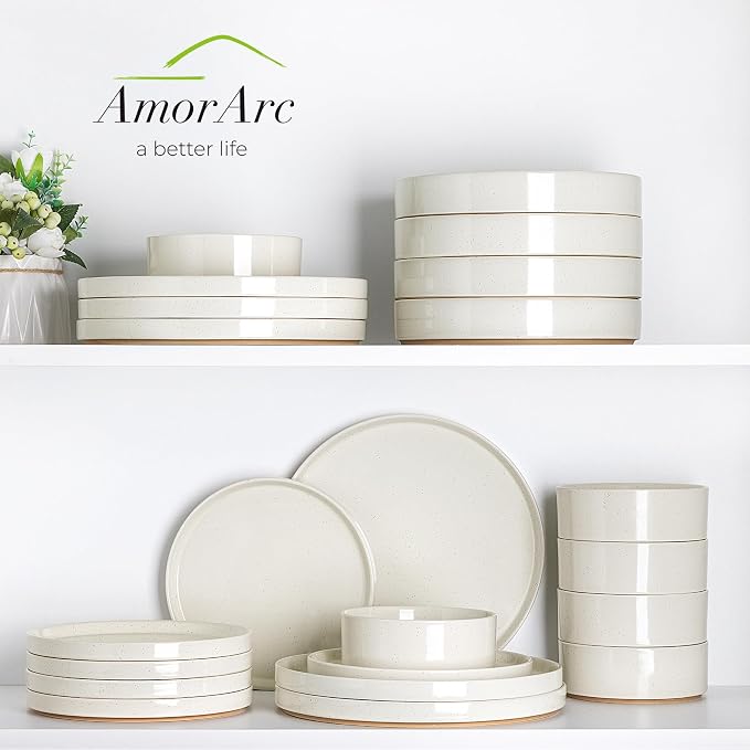 AmorArc Stoneware Dinnerware Sets - Image 9