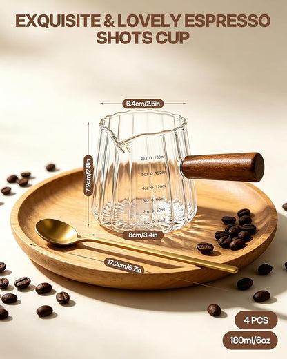 2 PCS 6OZ Glass Espresso Cups - Image 2