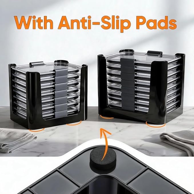 9.6 Cup Food Container Lids Organizer - Image 5