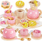 Tea Party Set for Little Girls, Wooden Tea Set for Toddlers 1-3 | Girls Tea by BUYGER