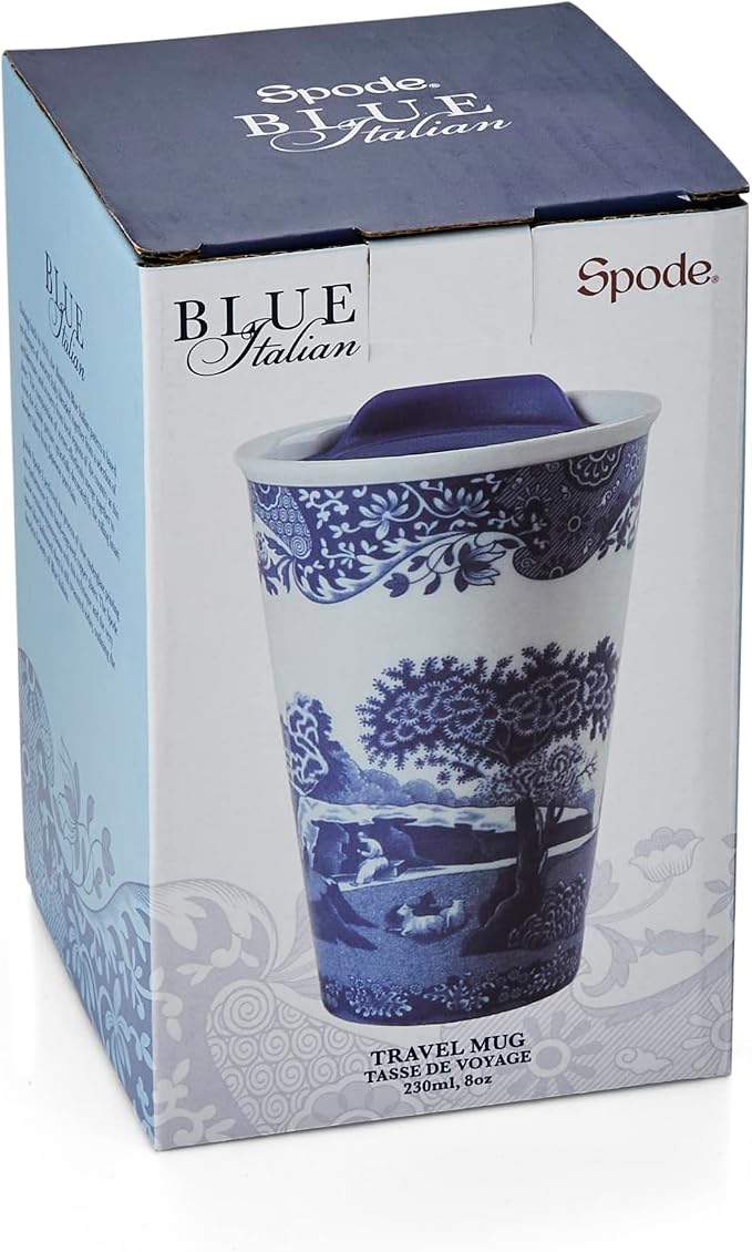 Spode Blue Italian 8oz Porcelain Travel Mug - Image 9