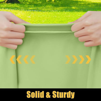 Smiry Rectangle Picnic Table Cloth, Waterproof Elastic Fitted Tablecloths for 5 Foot Tables, Washable Polyester Table Cover for Camping, Indoor and Outdoor (Sage Green, 30"x60")