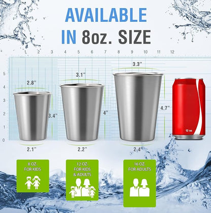 CHILLOUT LIFE Stainless Steel Kids Cups 8 oz - Image 4