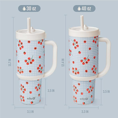 Ello Oasis 40oz Tumbler with Handle & Retracting Straw | Reusable Insulated - Image 8