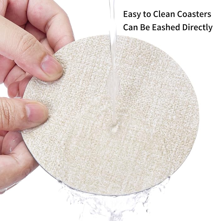 Faux Leather Drink Coasters - Image 4