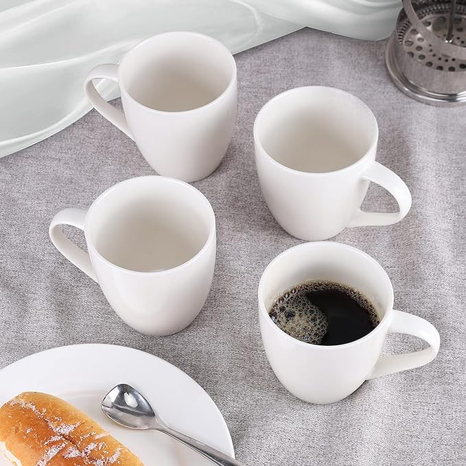 Mfacoy White Coffee Mugs Set of 4, 16 Ounce Mug - Image 7