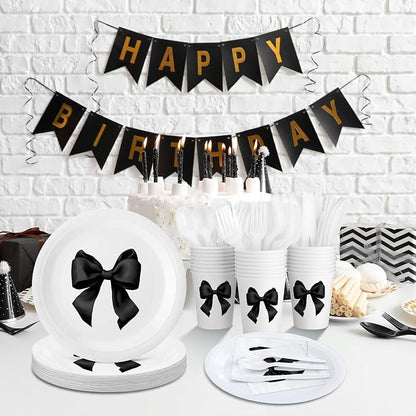 Sieral 144 Pcs Black Bow Party Supplies Coquette Cute Supplies Bachelorette - Image 3
