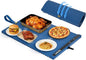 Garvee Electric Food Warming Mat for Countertop, 24x15 in, Dual Zone Control, Portable Silicone Food Warmer Pad Tray with Timer & 6 Temp Levels for Buffet Party, Easy to Clean, Blue