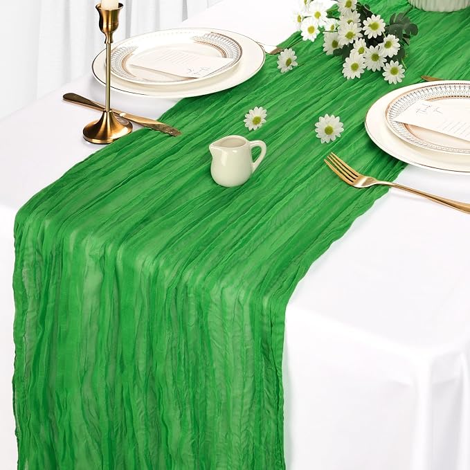 6 Pack Green Cheesecloth Table Runner 10Ft Gauze Cheese Cloth Table Runner - Image 4