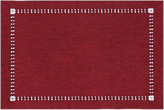 Grelucgo Handmade Hemstitched Polyester Rectangle Table Placemats by Grelucgo