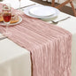 AGIRL Dusty Pink Cheesecloth Table Runner 120in Fall Boho Gauze Home Decor | by AGIRL