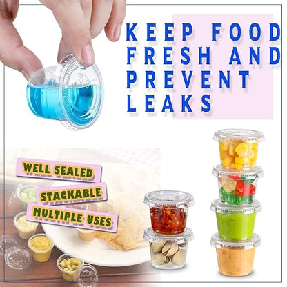 VITEVER Jello Shot Cups, Small Plastic Containers Lids, Airtight and Stackable - Image 2