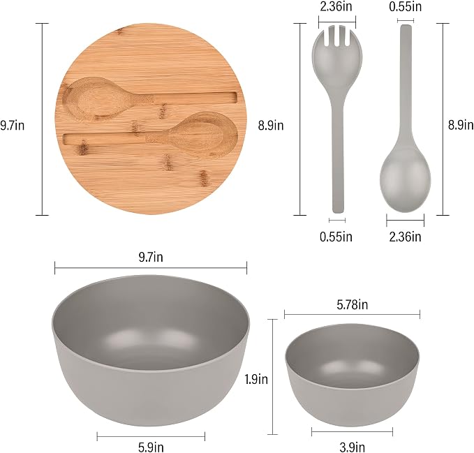 LOVYANXUE Bamboo Fiber Salad Bowl - Image 9