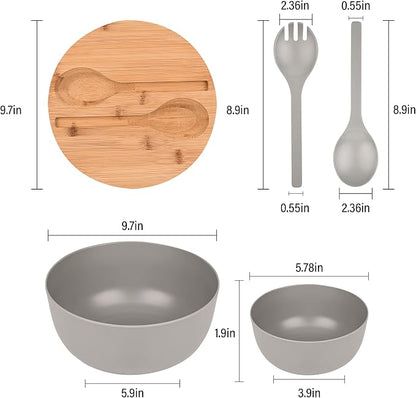 LOVYANXUE Bamboo Fiber Salad Bowl - Image 9