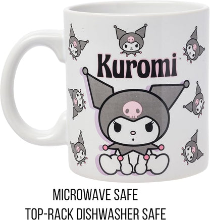 Silver Buffalo Sanrio Hello Kitty and Kuromi Poses, Ceramic Mug, 20oz | Hello - Image 3