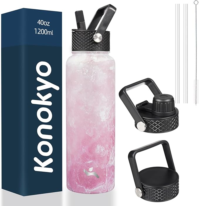 Konokyo 40 oz Insulated Stainless Steel Water Bottle by Konokyo