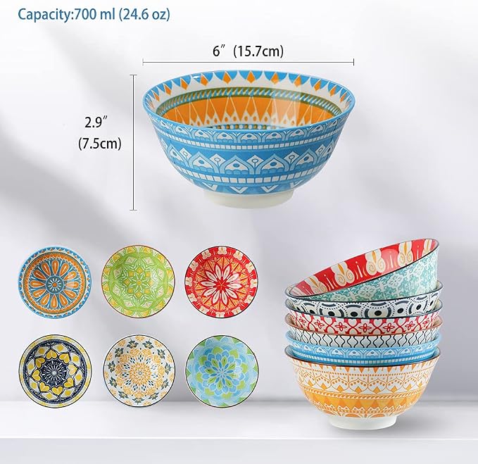 Cereal Bowls Porcelain 23 oz - Image 2