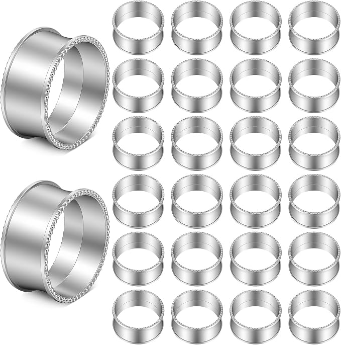 24 Pcs Bead Side Napkin Rings, Dinner by Unknown