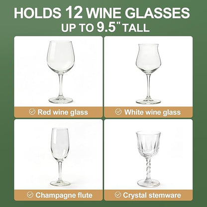 LotFancy Stemware Storage Containers, Deluxe Quilted Storage Case - Image 4