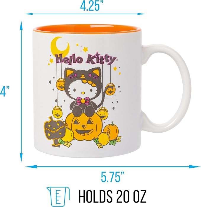 Silver Buffalo Sanrio Hello Kitty Halloween Themed Look, Ceramic Mug, 20oz | - Image 2