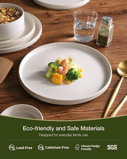 Famiware Star Stoneware Dinnerware Sets, 8-Piece Dishes - Image 4