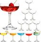 Set of 12 - Champagne Coupe Glasses, 7 Oz Clear Cut Rim Martini Glass by MakingLifeMuchFuller