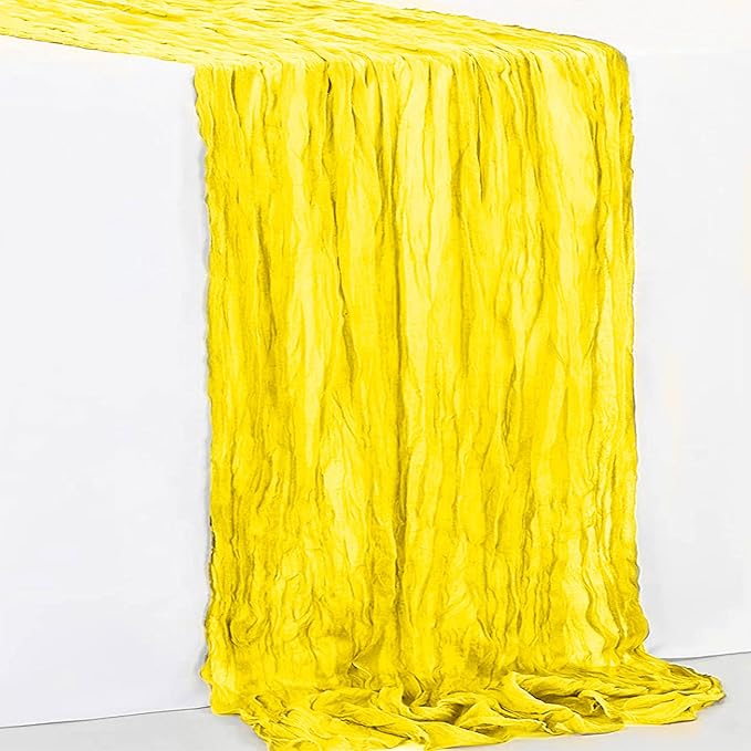 10 Pack Yellow Cheesecloth Table Runner 35x120 Inch 10Ft Rustic Gauze Cheese - Image 7