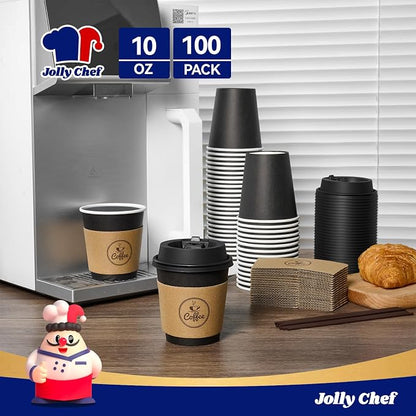 JOLLY CHEF 100 Count 10 oz Coffee Cups - Image 4