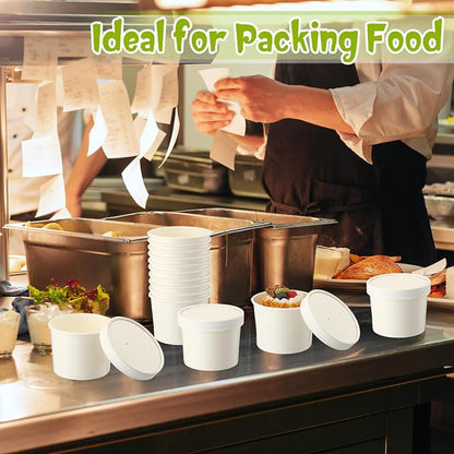 Fulmoon 100 Pack Paper Soup Containers - Image 6