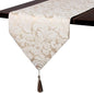 EHouseHome Jacquard Damask Reversible Beige Table Runners by EHouseHome