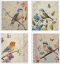Bird Swedish Dishcloths for Kitchen, Swedish Dish Cleaning Cloths for Spring，Papaya Reusable Paper Towels, 4 Pack Dish Towels for Kitchen, Reusable Paper Dishcloths Washable