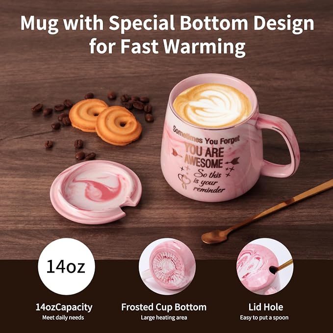 Coffee Mug Warmer & You are Awesome Mug Set, Electric Cup Warmer - Image 7