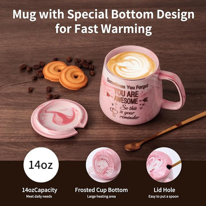 Coffee Mug Warmer & You are Awesome Mug Set, Electric Cup Warmer - Image 7