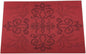 Gugrida Luxury Red Placemats Set of 6 Crossweave Woven Vinyl Placemat for Dining Table Heat Resistant Kitchen Table Mats Easy to Clean