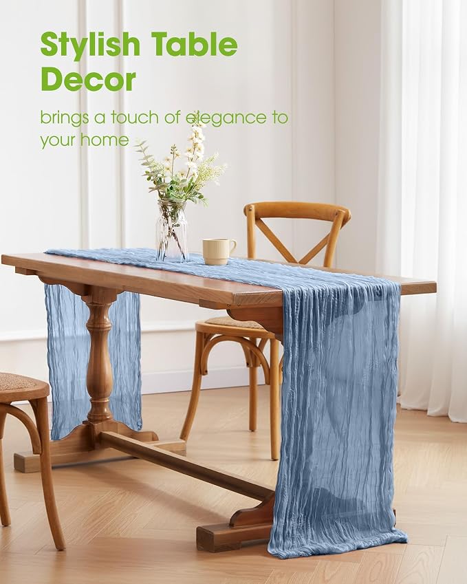 Pureegg 3-Pack Cheese Cloths Table Runner, Baby Shower, Wedding and Farmhouse - Image 2