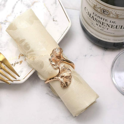 Ginkgo Leaf Napkin Rings by Joyindecor