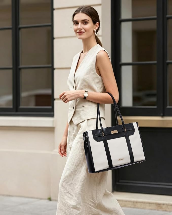 LOVEVOOK Laptop Tote Bag for Women, 2-in-1 Work Teacher Bags - Image 2