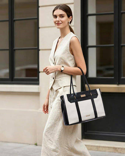 LOVEVOOK Laptop Tote Bag for Women, 2-in-1 Work Teacher Bags - Image 2