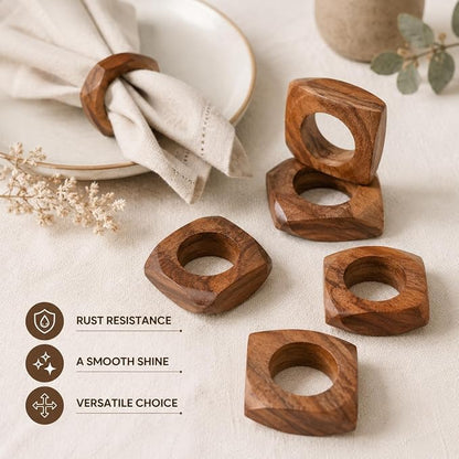 Wooden Napkin Rings Set of 12 Fall Decor - Image 7