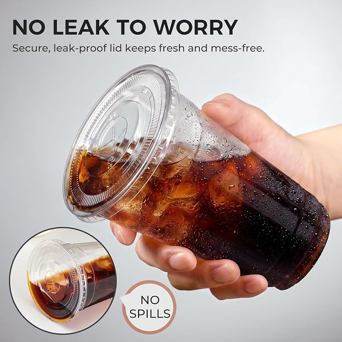 VITEVER 100 Sets - 12oz Clear Plastic Cups - Image 4