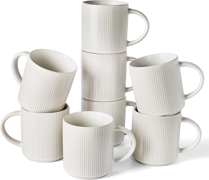 famiware Coffee Mug Set for 8, Star 16 oz Catering Mugs Cup Set by Famiware