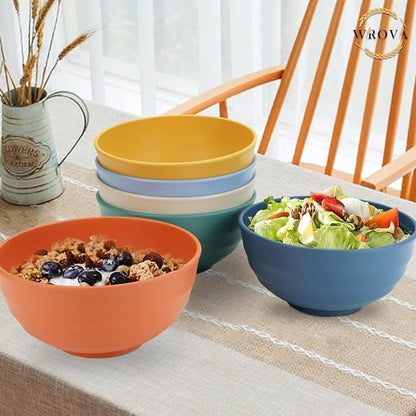 Wheat Straw Bowls Set 60 OZ Unbreakable Large Cereal Set of 6 - Image 7