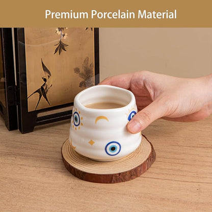 4pcs Japanese Tea Cup Set – Mini Size Cup 5OZ Ceramic Matcha Cup, Handless - Image 4