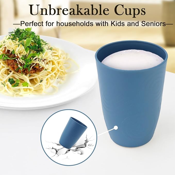 PYRMONT Wheat Straw Cups 16 Oz Alternative Plastic Cups Set of 6 Unbreakable - Image 4