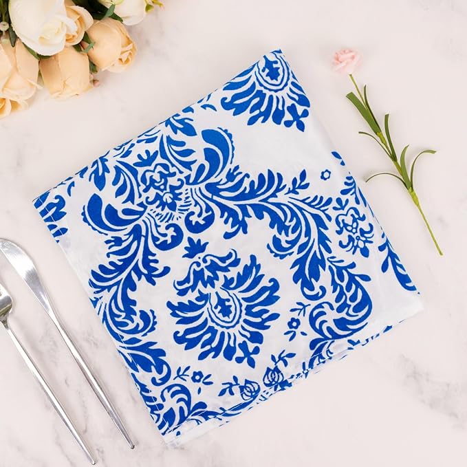 Efavormart 5 Pack Damask Flocking Taffeta Napkins - Image 2