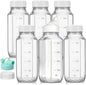 CUCUMI 6 Pack 16 Oz Glass Milk Bottles by CUCUMI