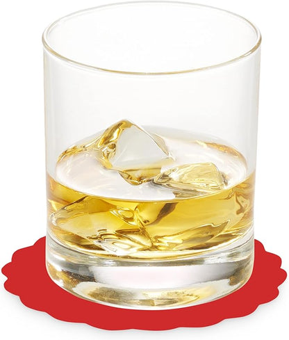 Disposable Red Paper Coasters for Drinks, 3.5 Inch Round Coasters for Bar, Cocktail, Beverage, Wine Or Event, 500 Pack Bulk
